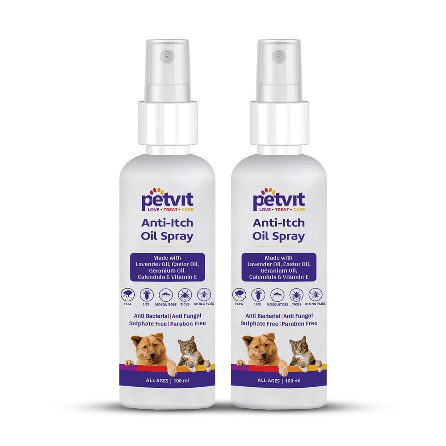 Petvit puppy itching relief spray - safe for young pets