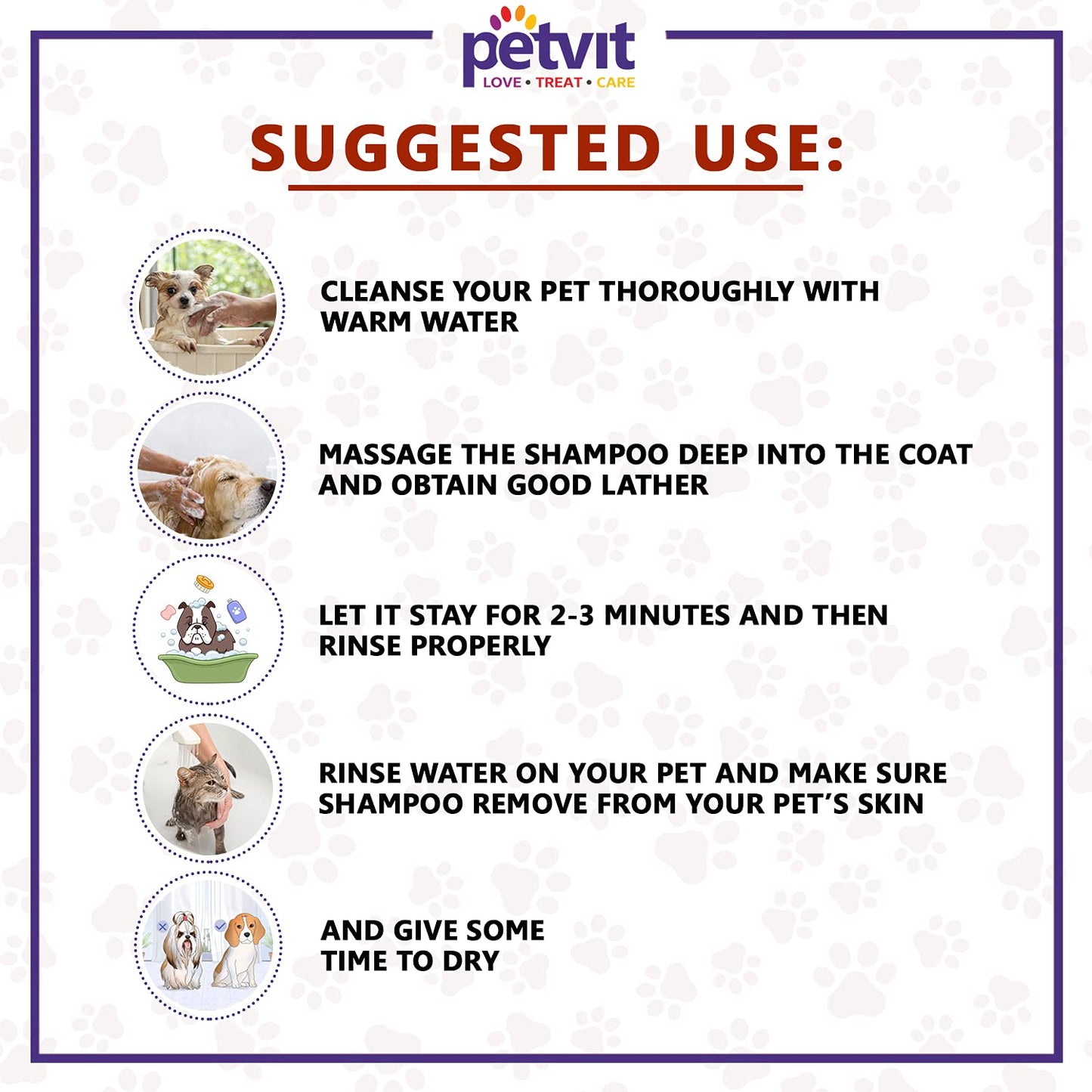 Petvit Anti-Tick & Flea Shampoo with Vitamin E & Tea Tree Oil | for All Breed Dog/Cat -200 ML