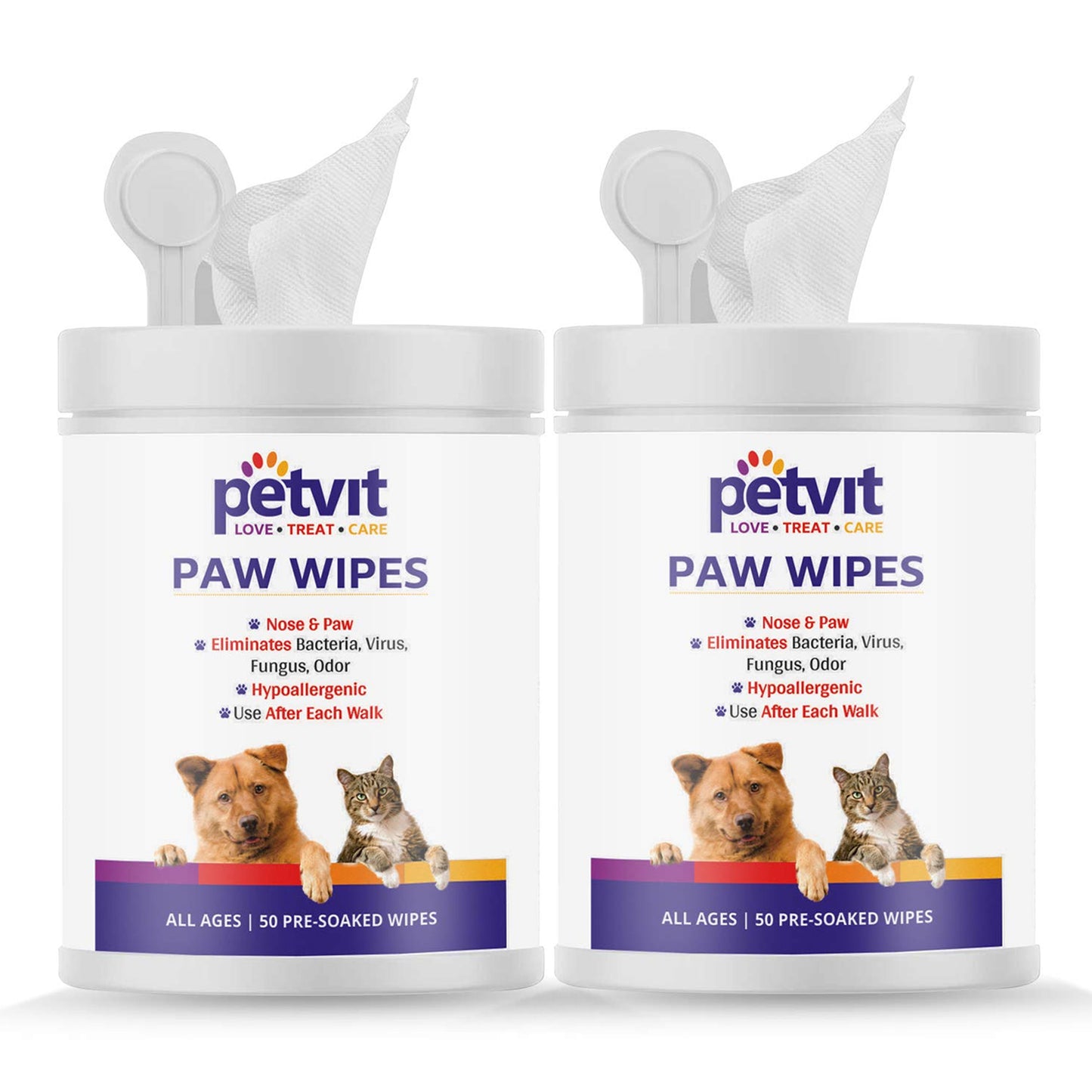 Petvit dog grooming wipes - easy to use for all dog breeds