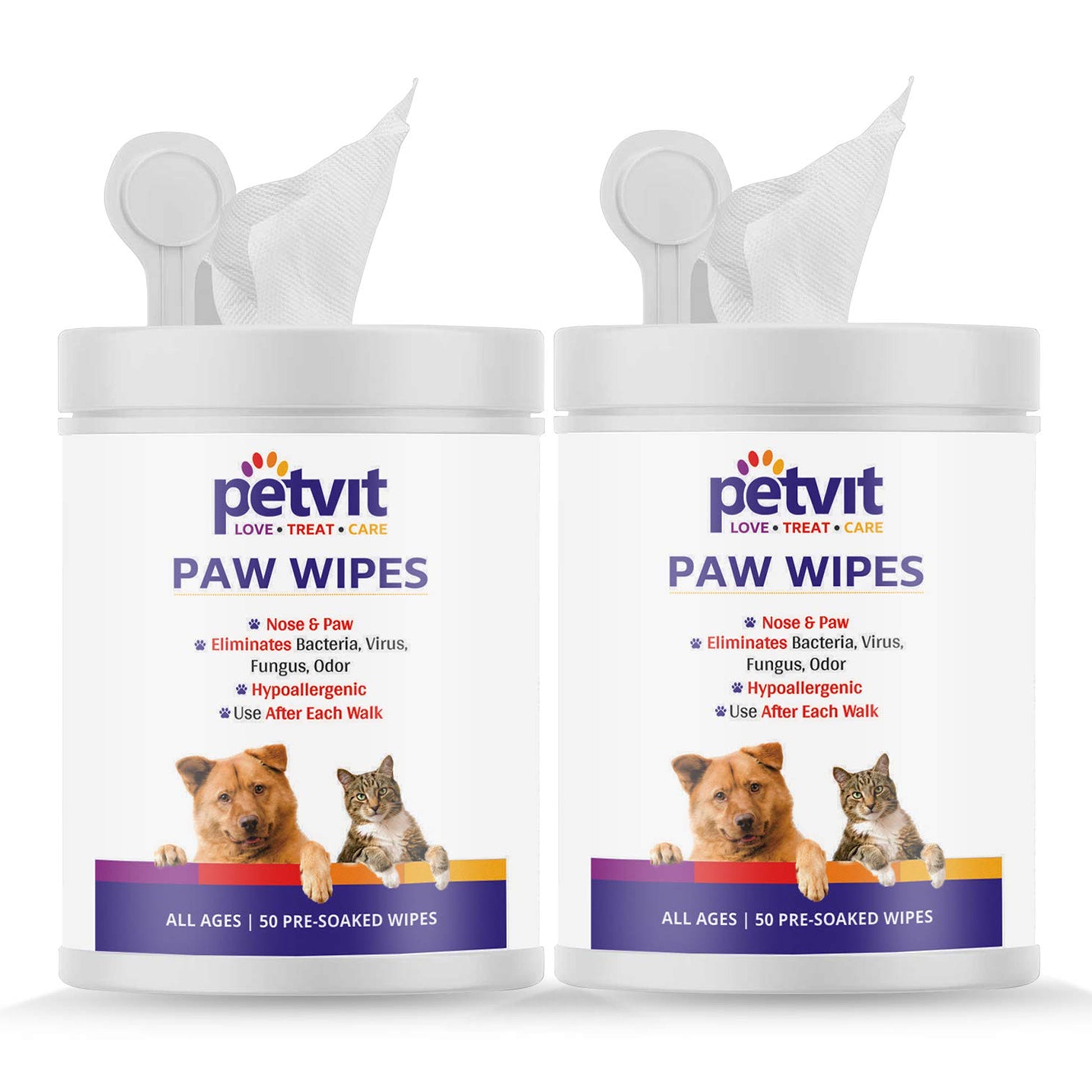 Petvit dog grooming wipes - easy to use for all dog breeds