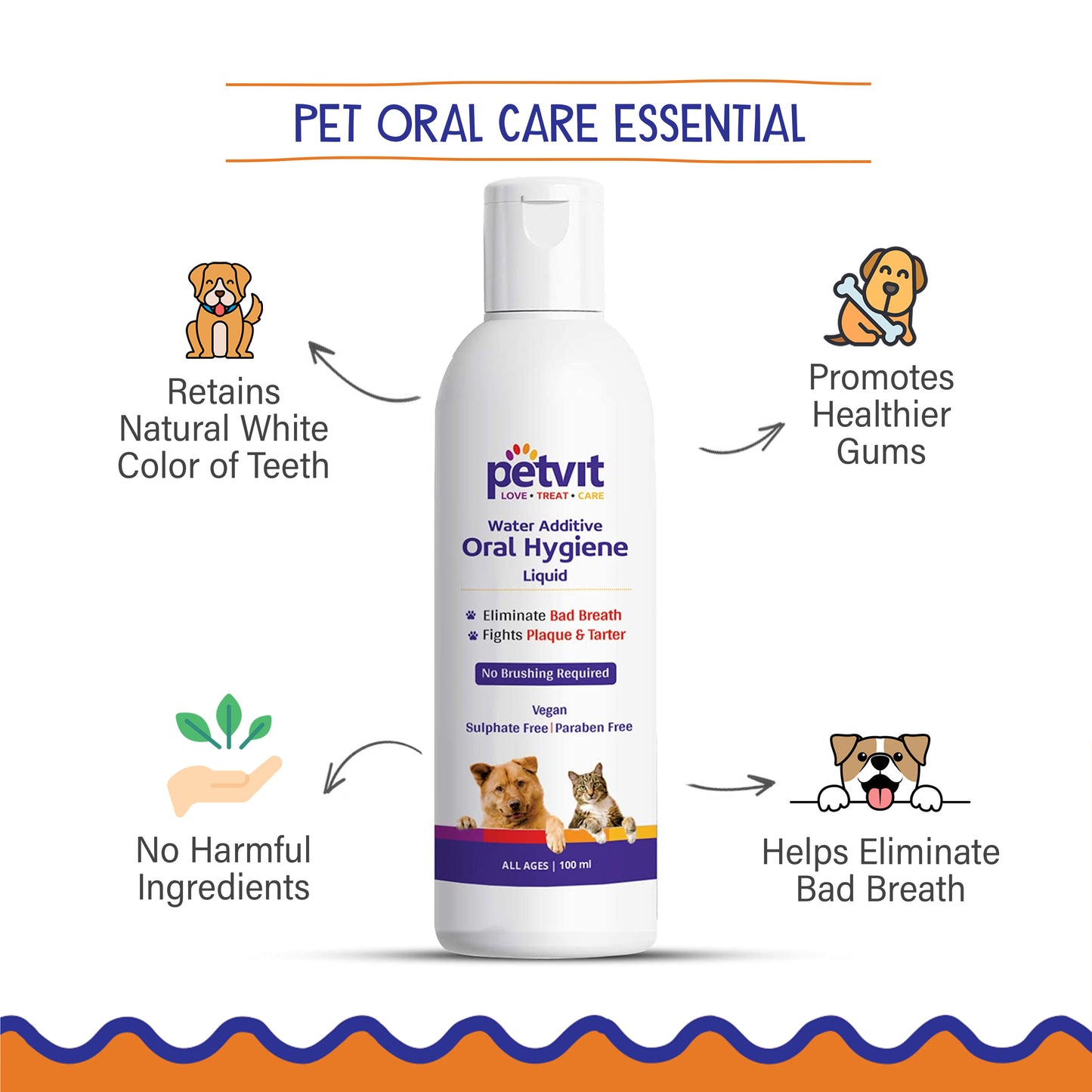 Petvit Dog Mouth Cleaner - Tartar control for healthy teeth