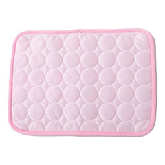 Petvit Rectangular Dog & Cat Bed|Premium Cool Ice Silk with Polyester with Bottom Mesh|Multi-Utility Self-Cooling Pad for Dog & Cat|Light-Weight & Durable Dog Bed|ZQCJ001P-XS|Pink