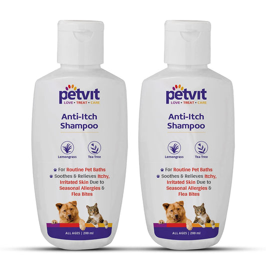 Petvit Anti Itch Dog Shampoo - Safe for All Breeds