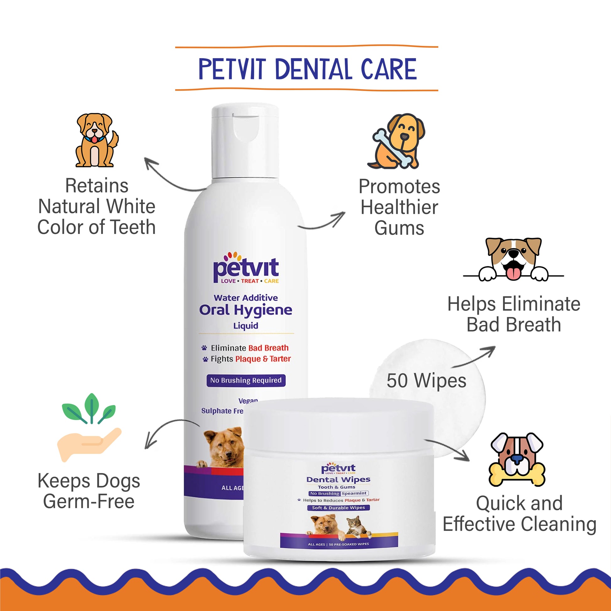 Petvit Pet Wipes - Quick Clean for Furry Companions