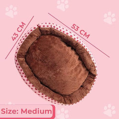 Petvit Dog & Cat Bed - Stylish design in Pink & Coffee