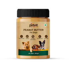 Peanut Butter with Dry Roasted Peanuts, Honey & Flaxseed, Dog Treats Healthy Peanut Butter | No Added Salt | Xylitol Free | For All Breed Dogs – 200 gm