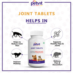 Joint-Cartilage Supplement with Glucosamine, Chondroitin, MSM, Collagen & Hyaluronic Acid for Dogs and Cats - 60 Palatable Chewable Tablets