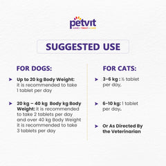 Petvit Reproductive Renal Health Tablet | For Bladder and Renal Health in Dogs and Cats | Improves Urinary Tract Health | Made with Natural Ingredients | Supports Kidney and Bladder Function | All Ages Breed Dogs & Cats – 30 Tablets