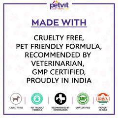 Petvit Calcium Tablet with Calcium, Phosphorus, Vitamin D3 & Vitamin B12 for Dog and Cat for Stronger Bones, Teeth & Growth in Pet for All Age Group – 60 Palatable Chewable Tablets