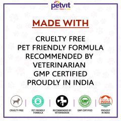 Petvit Oatmeal Waterless Dry Shampoo with Oatmeal, Aloe Extract, Lemon Essential Oil, Castor Oil & Coconut Oil | Bathless, Cleaning & Deodorizing |No Rinse Required -for All Breed Dog & Cat -190ml