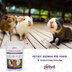 Petvit Guinea Pig Food with Corn Meal | Wheat | Alfalfa Meal | Roasted Gram | Antioxidant | Hay Grass | Milk | SOYA Bean | Vitamins & Minerals | Highly Nutritious Diet Essential -1kg