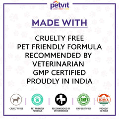 Petvit The Husky Grooming 6 in 1 Grooming Combo (Dog Natural Waterless Shampoo + Detangle & Shine Shampoo + Paw Butter + Anti-Tick & flea Shampoo + Pet Sanitizer + Tick Repellent Powder)